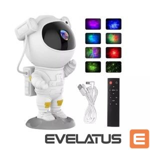 LED Прожектор CP  3D Astronout 360 degree Rotate Head Star Sky & Nebula projector with Remote White