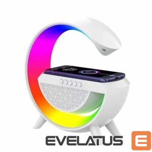 Настольная лампа Elight  G Shape Speaker Lamp with RGB LED lightning & Wireless Smart Device Charger White