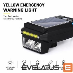 Аксессуар для велосипеда iLike  Solar Powered Bike Headlight with 120dB Horn, USB Rechargeable, 1000LM LED Bicycle Front Light, 4000mAh Battery, Emergency Warning Light 