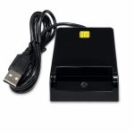 Переходник iLike  USB Smart Card Reader, Contact IC Card Reader for Digital Signature, eID, Banking & Government Cards Black