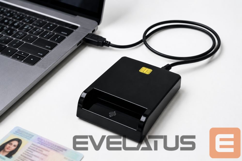 Переходник iLike USB Smart Card Reader, Contact IC Card Reader for Digital Signature, eID, Banking & Government Cards Black