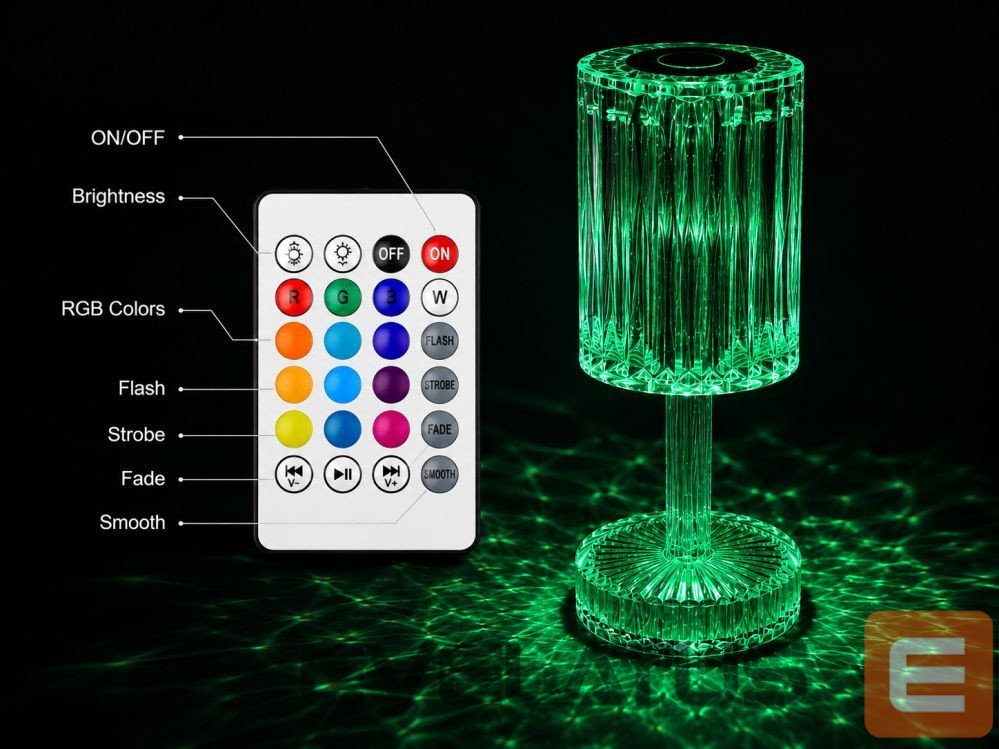 Настольная лампа iLike Crystal Touch RGB LED Table Lamp with Bluetooth Speaker, Ambient Night Light & Remote Control