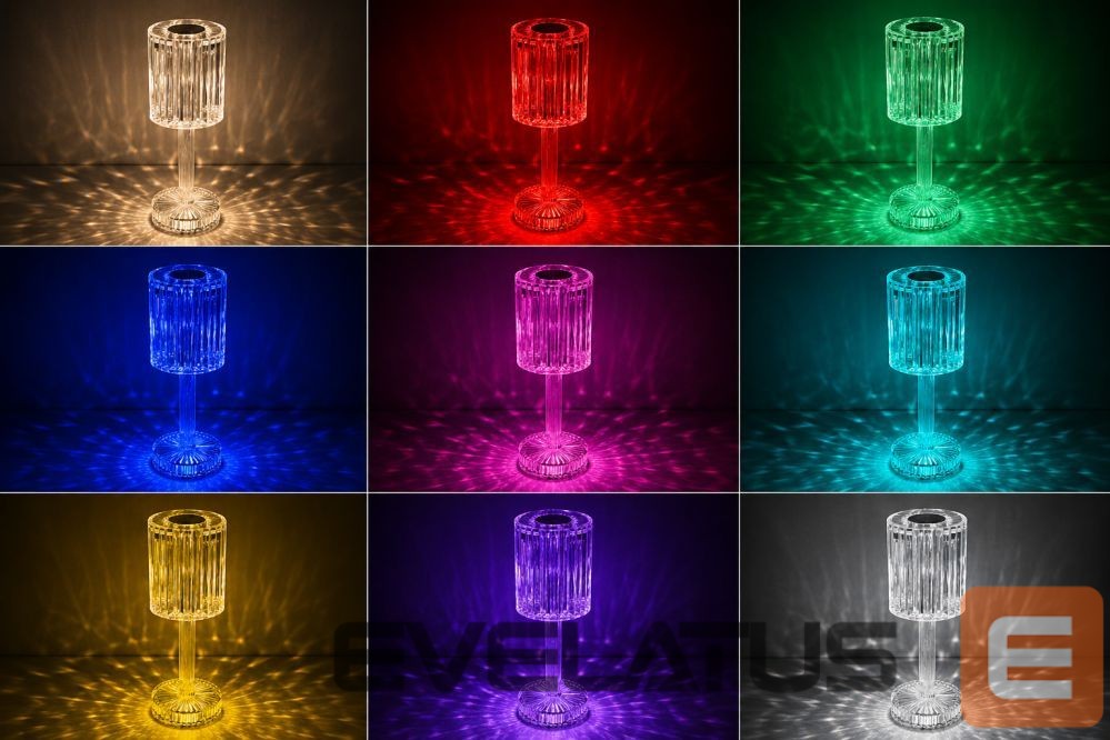 Настольная лампа iLike Crystal Touch RGB LED Table Lamp with Bluetooth Speaker, Ambient Night Light & Remote Control