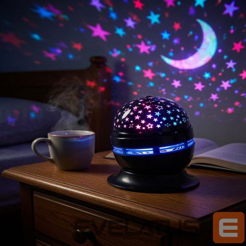 LED Прожектор iLike RGB Crystal Ball Light, 180° Rotating Party Projector with Remote Black