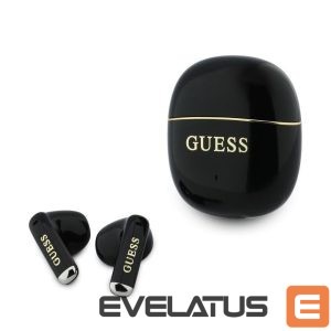 Беспроводные наушники Guess  Gold Line Glossy Classic Logo TWS Wireless Earphones Black Gold