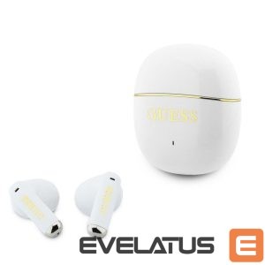 Беспроводные наушники Guess  Gold Line Glossy Classic Logo TWS Wireless Earphones White