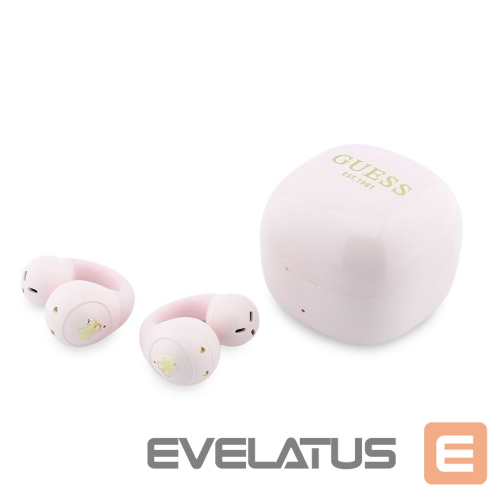 Беспроводные наушники Guess Mini Classic Logo OWS Wireless Earphones Pink