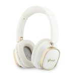 Беспроводные наушники Guess  Rectangle Metal Script Logo ENC Wireless Headphone White