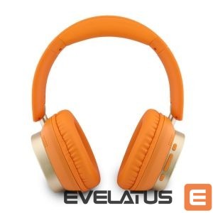 Беспроводные наушники Guess  Rectangle Metal Script Logo ENC Wireless Headphone Orange