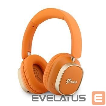 Беспроводные наушники Guess Rectangle Metal Script Logo ENC Wireless Headphone Orange