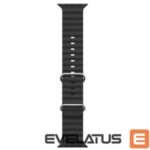 Ремешок iWear  S1 Grooved Soft Silicone 20mm strap for Apple Watch 49mm / 45mm / 44mm / 42mm Black