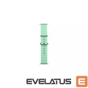 Ремешок iWear  S1 Grooved Soft Silicone 20mm strap for Apple Watch 49mm / 45mm / 44mm / 42mm Light Green