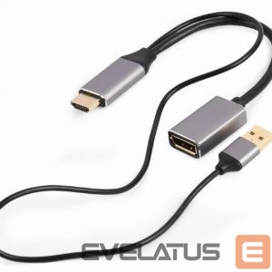 Модули и трансиверы Gembird  I/O ADAPTER HDMI TO DP/BLACK A-HDMIM-DPF-02 