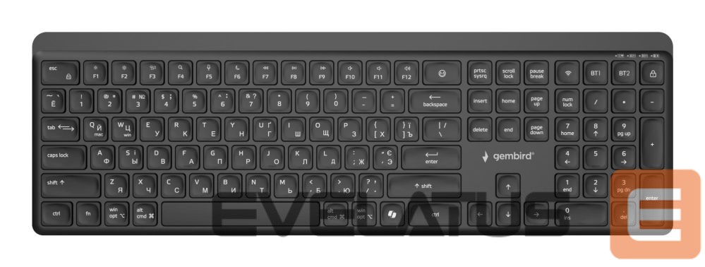Компьютерная клавиатура Gembird KEYBOARD WRL SLIM BT CYRILLIC/KB-WPS-03-CYRL