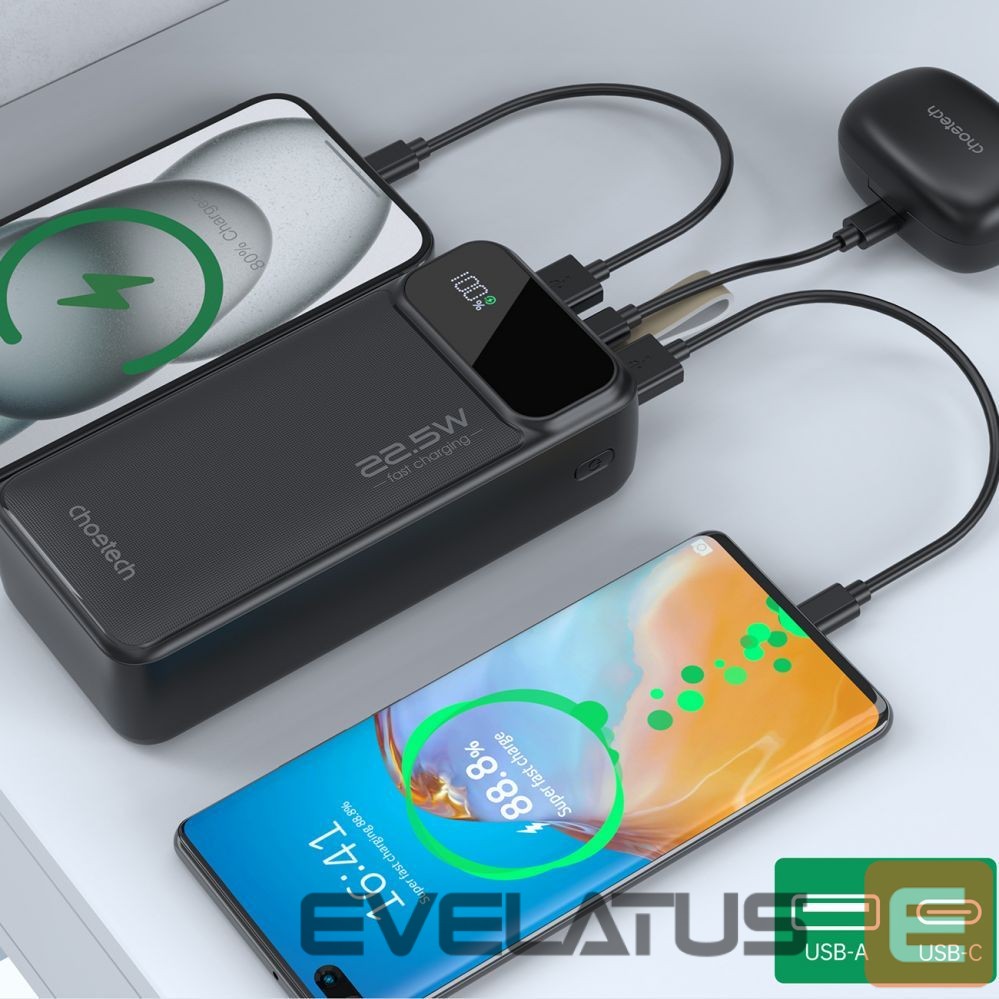 Внешний аккумулятор Choetech Choetech Power Bank 30000 mAh Black