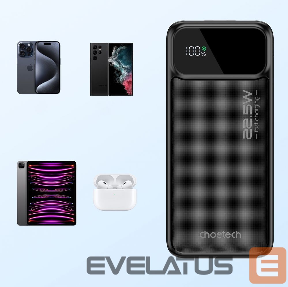 Внешний аккумулятор Choetech Choetech Power Bank 30000 mAh Black
