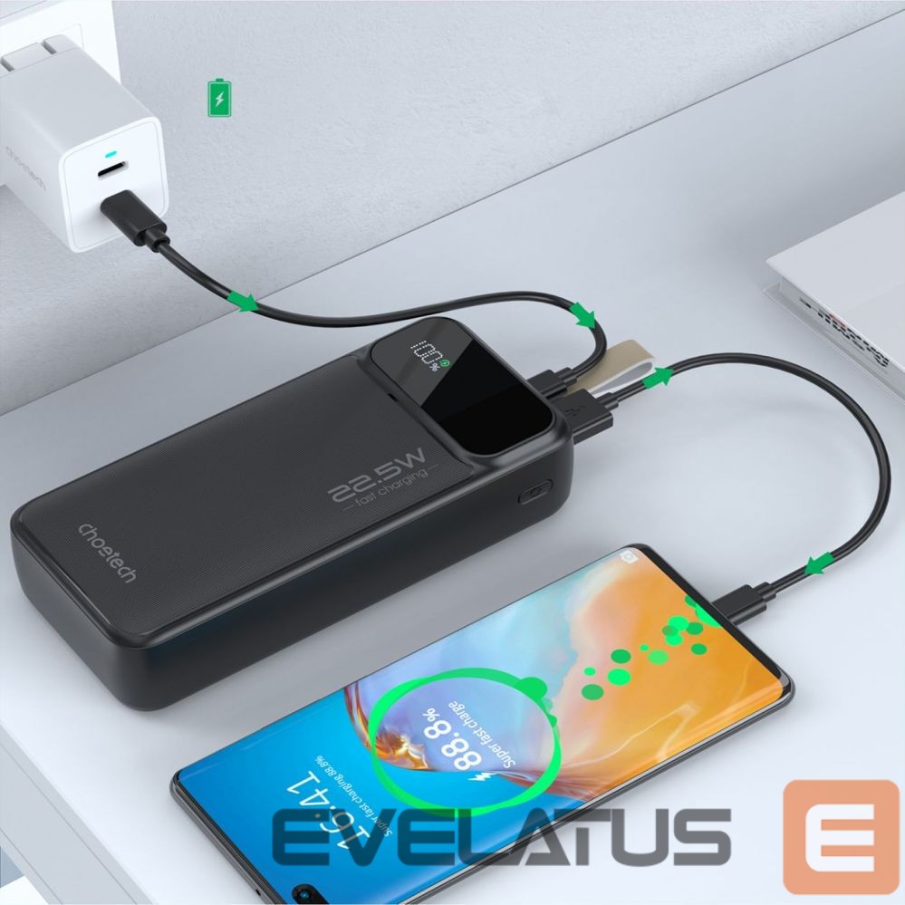 Внешний аккумулятор Choetech Choetech Power Bank 30000 mAh Black