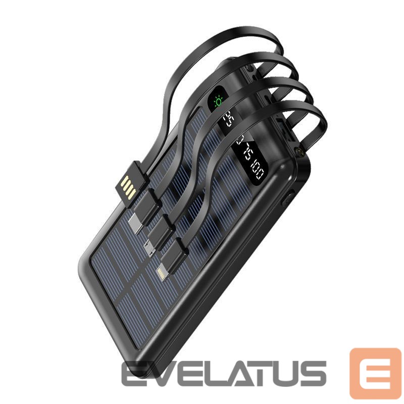 Внешний аккумулятор Setty Setty solar power bank SLR-100 10000 mAh black