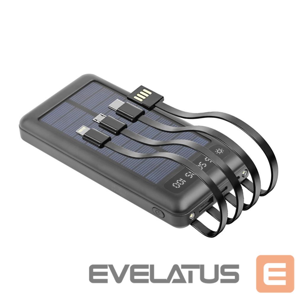 Внешний аккумулятор Setty Setty solar power bank SLR-100 10000 mAh black