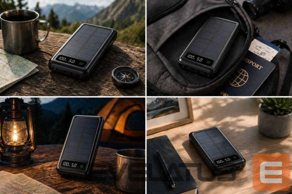 Внешний аккумулятор Setty Setty solar power bank SLR-120 20000 mAh black