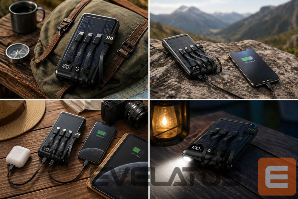Внешний аккумулятор Setty Setty solar power bank SLR-120 20000 mAh black