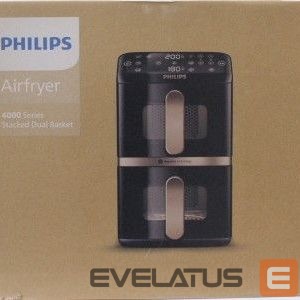 Настольный гриль Philips  SALE OUT.  NA462/80 Airfryer 4000 Series Dual Basket, 10 L |  Airfryer, Dual Basket | NA462/80 4000 Series | Capacity 10 L | Power 2750 W | RapidAir | Silk White/Beige | DAMAGED PACKAGING 