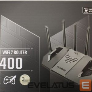 Роутер Asus  SALE OUT.  TUF-BE9400 Tri-Band WiFi 7 Gaming Router, EU+UK | SALE OUT. TUF-BE9400 Tri-Band WiFi 7 Gaming Router, EU+UK | 802.11ax | 688/2885/5764 Mbit/s | Ethernet LAN (RJ-45) ports 3 | Mesh Support Yes | MU-MiMO Yes | 4G/5G | 36 month(s) | DAMAGED PACKAGING 